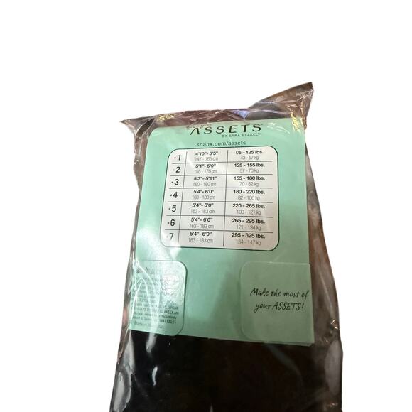 Assets By Spanx Shaping Tights Textured -Wishbone Black Size 1New - Picture 2 of 2